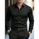 Camisa Social Masculina FGKKS – Manga Longa, Tecido Elástico