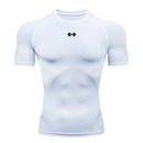 Camiseta Masculina de Compressão – Esportiva, Secagem Rápida, Elástica, Ideal para Corrida, Academia e Treino de Verão