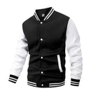 Jaqueta de beisebol masculina de manga comprida, folgada, grande, com emendas, roupa de beisebol, casaco de rua, jaquetas bomber quentes para homens