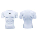 Camiseta Masculina de Compressão – Esportiva, Secagem Rápida, Elástica, Ideal para Corrida, Academia e Treino de Verão