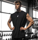 Regata esportiva masculina, solta, respirável e de secagem rápida, ideal para treinos no verão.