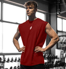 Regata esportiva masculina, solta, respirável e de secagem rápida, ideal para treinos no verão.