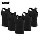 Regata masculina de algodão, esportiva e justa, disponível em kit com 1, 3 ou 5 peças. Ideal para adolescentes, lazer e treino, estilo simples e versátil.