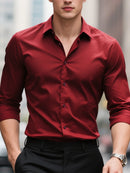 Camisa Social Masculina FGKKS – Manga Longa, Tecido Elástico