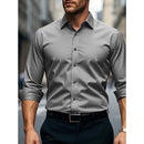 Camisa Social Masculina FGKKS – Manga Longa, Tecido Elástico