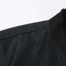 Jaqueta masculina 2024, gola baseball, manga curta, solta, cor sólida, estilo casual e business, fina, para primavera e outono, tendência.