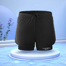 Shorts masculinos com tecnologia Aloe, modelo esportivo 2 em 1, de secagem rápida, estiloso e confortável.