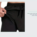 Shorts masculinos com tecnologia Aloe, modelo esportivo 2 em 1, de secagem rápida, estiloso e confortável.