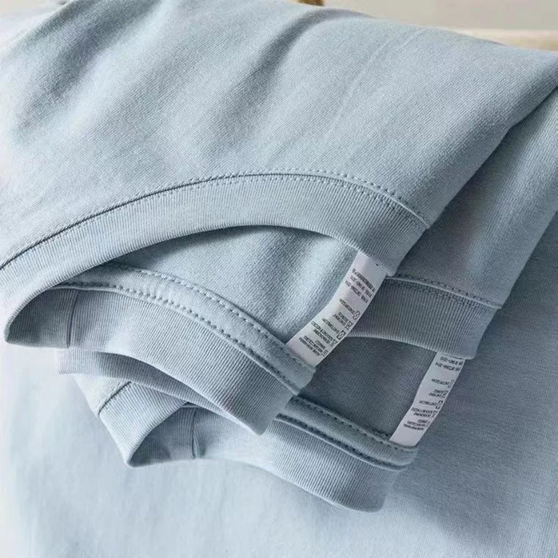 Camiseta Unissex 100% Algodão – Cores Sólidas, Gola O, Manga Curta, Estilo Coreano, Tamanhos M ao 4XL