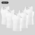Regata masculina de algodão, esportiva e justa, disponível em kit com 1, 3 ou 5 peças. Ideal para adolescentes, lazer e treino, estilo simples e versátil.