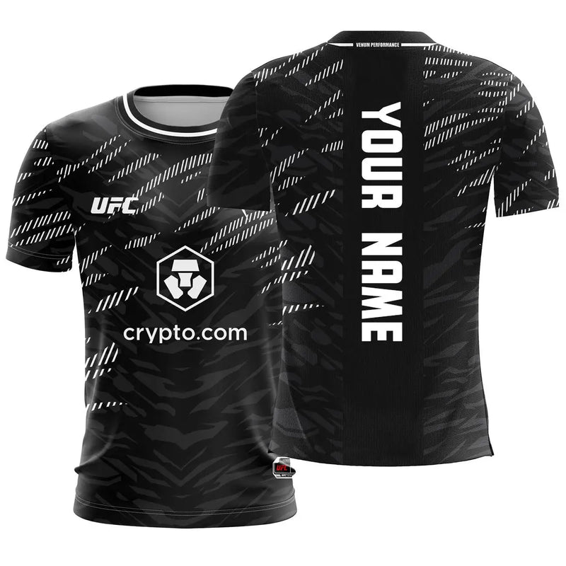 Camiseta Personalizada UFC 2025 – Manga Curta, Gola Redonda, Estilo Casual para Fãs de Esportes Radicais