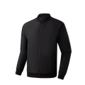 Jaqueta masculina 2024, gola baseball, manga curta, solta, cor sólida, estilo casual e business, fina, para primavera e outono, tendência.