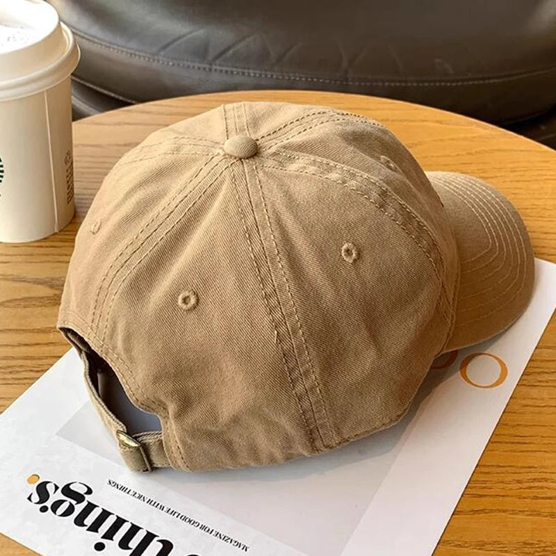 Boné de beisebol com bordado das letras JK em coreano, unissex, estilo hip hop, casual e esportivo, ideal para corrida e streetwear.