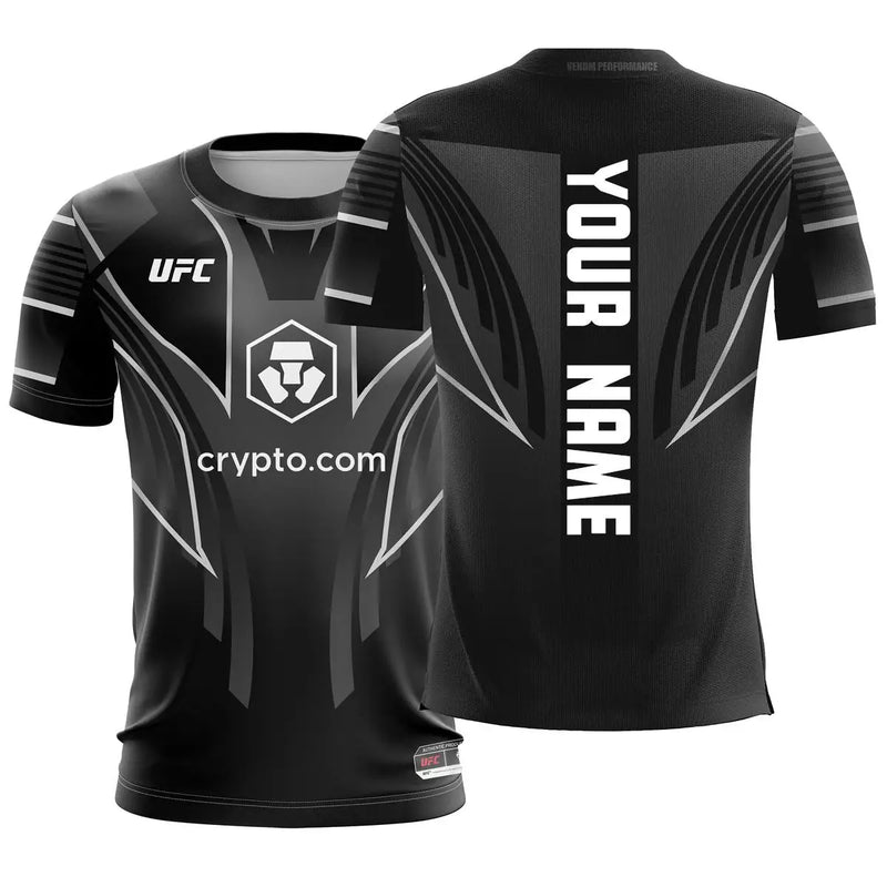 Camiseta Personalizada UFC 2025 – Manga Curta, Gola Redonda, Estilo Casual para Fãs de Esportes Radicais
