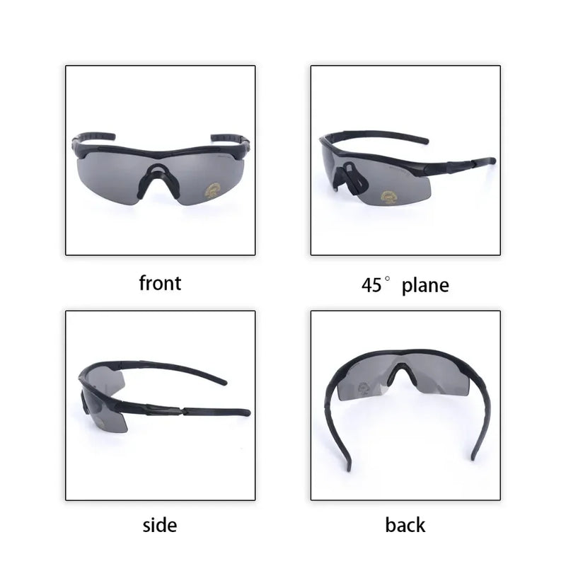 Óculos Táticos Militares – 3 Lentes Intercambiáveis (HD)