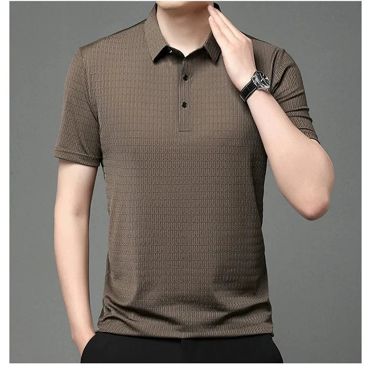Camisa Masculina de Verão – Ice Silk / Camada Base Respirável
