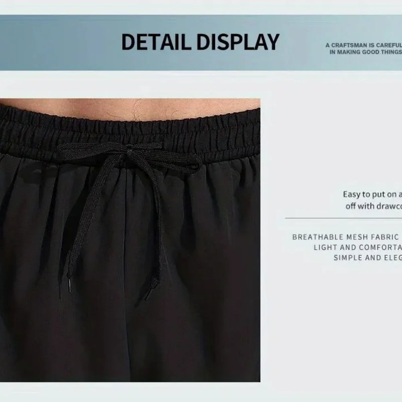 Shorts masculinos com tecnologia Aloe, modelo esportivo 2 em 1, de secagem rápida, estiloso e confortável.