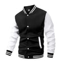 Jaqueta de beisebol masculina de manga comprida, folgada, grande, com emendas, roupa de beisebol, casaco de rua, jaquetas bomber quentes para homens