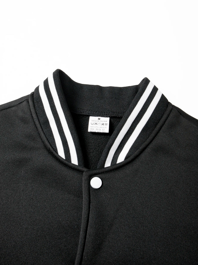 Jaqueta de beisebol masculina de manga comprida, folgada, grande, com emendas, roupa de beisebol, casaco de rua, jaquetas bomber quentes para homens