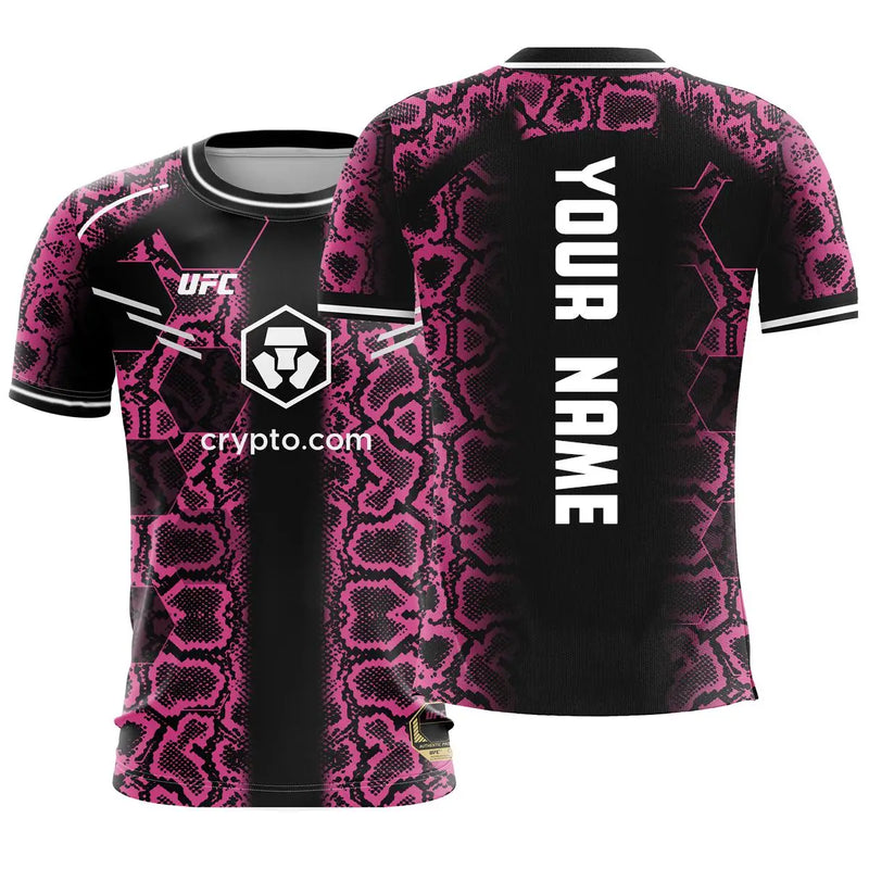 Camiseta Personalizada UFC 2025 – Manga Curta, Gola Redonda, Estilo Casual para Fãs de Esportes Radicais
