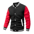 Jaqueta de beisebol masculina de manga comprida, folgada, grande, com emendas, roupa de beisebol, casaco de rua, jaquetas bomber quentes para homens