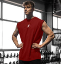 Regata esportiva masculina, solta, respirável e de secagem rápida, ideal para treinos no verão.