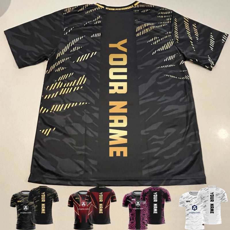 Camiseta Personalizada UFC 2025 – Manga Curta, Gola Redonda, Estilo Casual para Fãs de Esportes Radicais