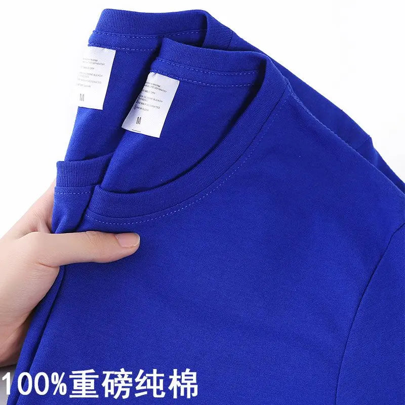 Camiseta Unissex 100% Algodão – Cores Sólidas, Gola O, Manga Curta, Estilo Coreano, Tamanhos M ao 4XL