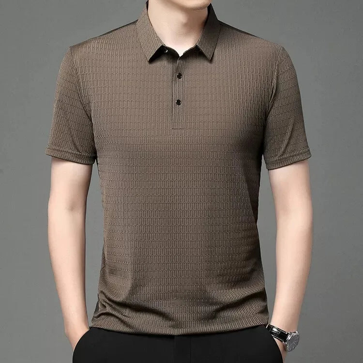 Camisa Masculina de Verão – Ice Silk / Camada Base Respirável