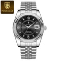 Relógio Masculino de Luxo POEDAGAR – Aço Inoxidável, Quartzo, com Data, à Prova d'Água, Luminoso, Estilo Social e Fashion para Homens