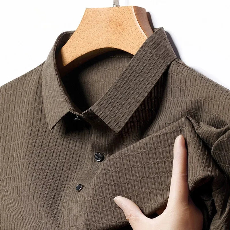 Camisa Masculina de Verão – Ice Silk / Camada Base Respirável