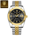 Relógio Masculino de Luxo POEDAGAR – Aço Inoxidável, Quartzo, com Data, à Prova d'Água, Luminoso, Estilo Social e Fashion para Homens