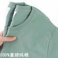 Camiseta Unissex 100% Algodão – Cores Sólidas, Gola O, Manga Curta, Estilo Coreano, Tamanhos M ao 4XL