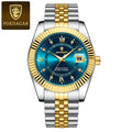 Relógio Masculino de Luxo POEDAGAR – Aço Inoxidável, Quartzo, com Data, à Prova d'Água, Luminoso, Estilo Social e Fashion para Homens