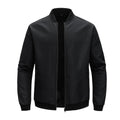 Jaqueta masculina 2024, gola baseball, manga curta, solta, cor sólida, estilo casual e business, fina, para primavera e outono, tendência.